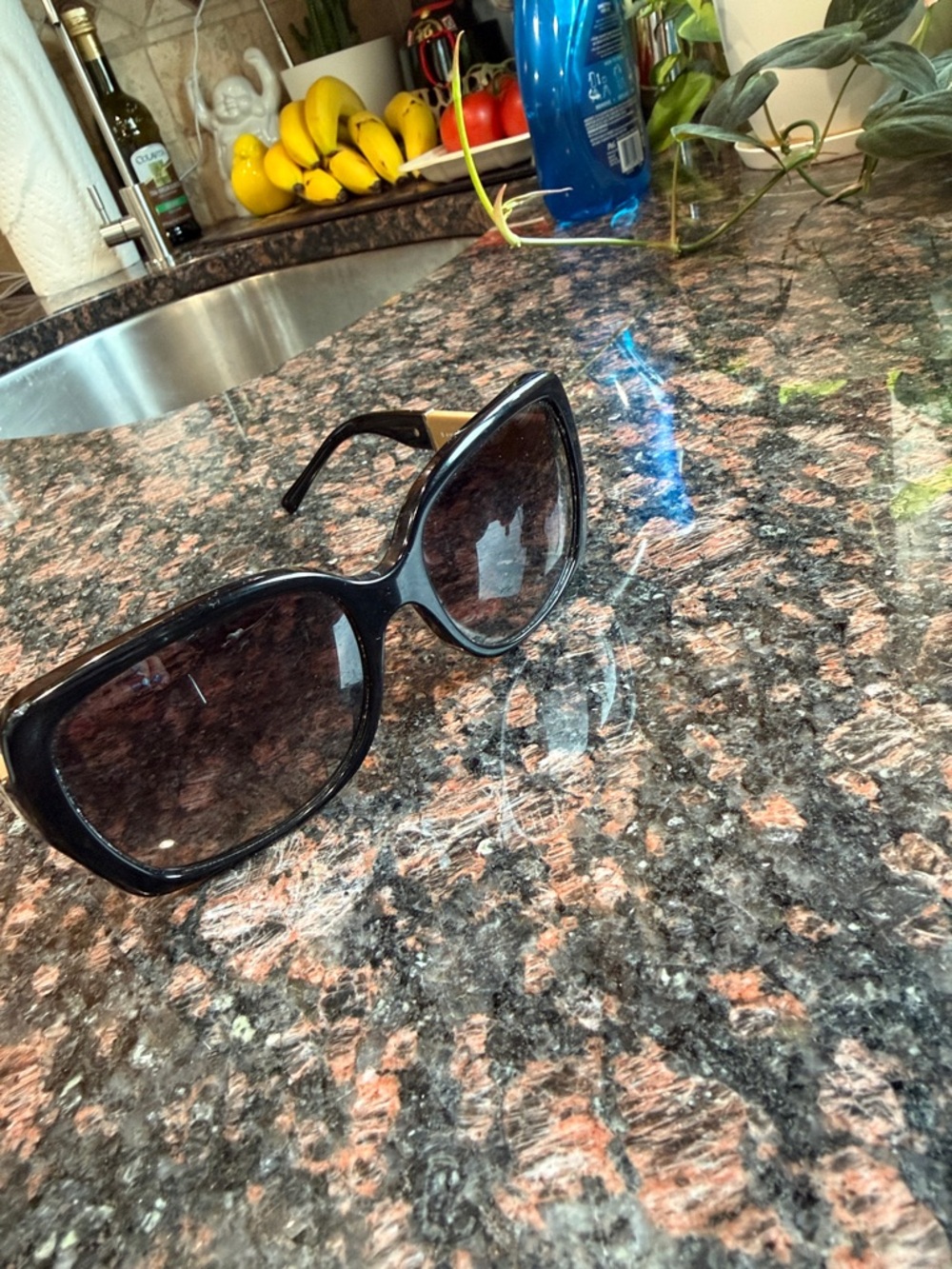 Burberry Black & Beige Plaid Sunglasses - Picture 5 of 8